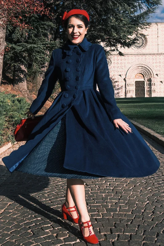 1940s swing long wool coat  3187