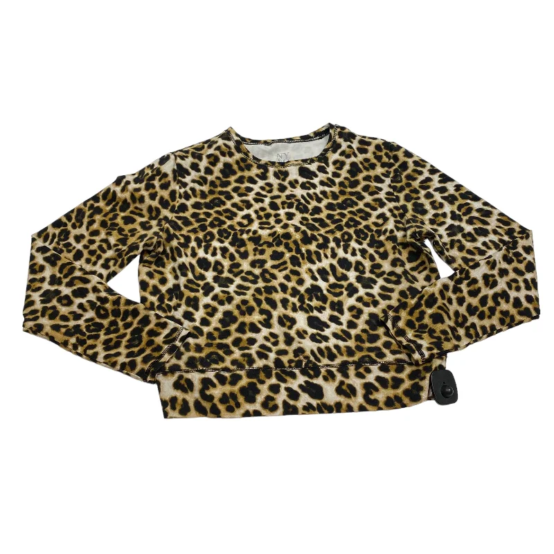 Animal Print Top Long Sleeve New York And Co, Size L