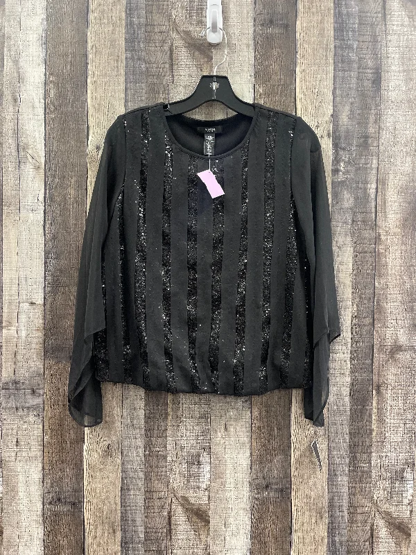 Black Blouse Long Sleeve Alfani, Size S