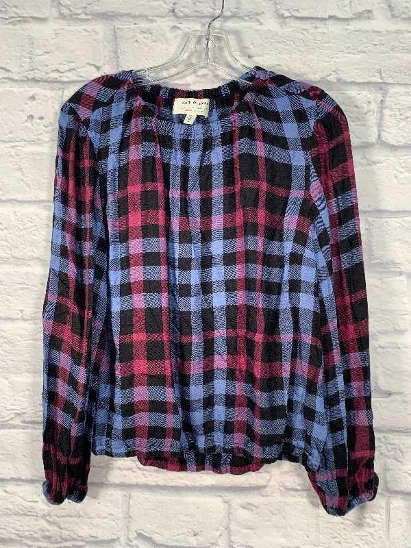 Black & Blue Top Long Sleeve Cloth And Stone, Size M