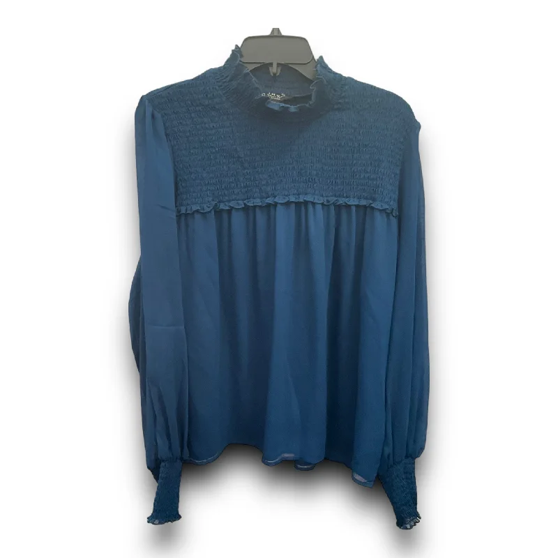 Blue Blouse Long Sleeve Laundry, Size Xl