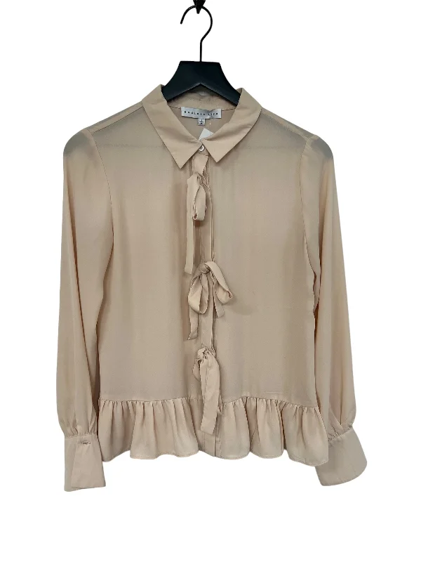 Cream Blouse Long Sleeve Endless Rose, Size S