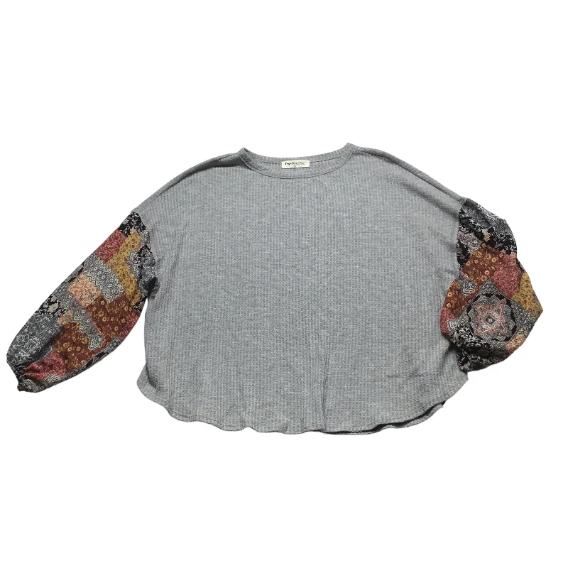 Grey Top Long Sleeve Impressions, Size S