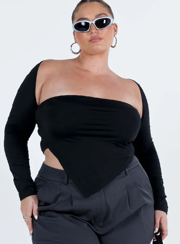 Koslo Bolero Top Black Curve