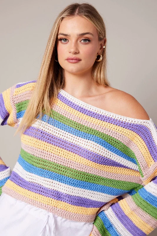 Multi Stripe Knit Jumper