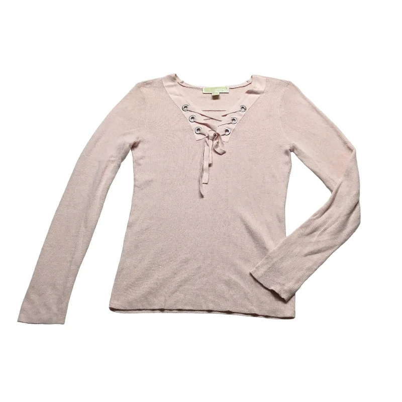 Pink Top Long Sleeve Michael By Michael Kors, Size M