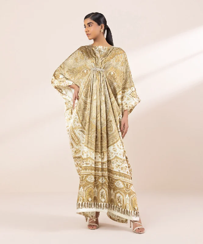 Embellished Silk Kaftan