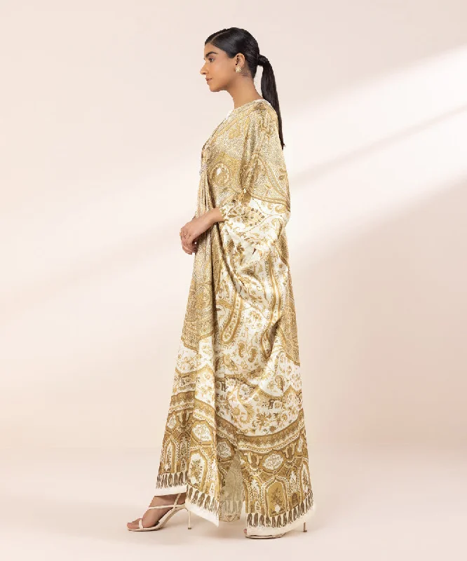 Embellished Silk Kaftan