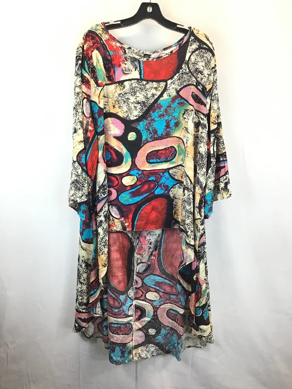 Top 3/4 Sleeve By Shein In Multi-colored, Size: 3x