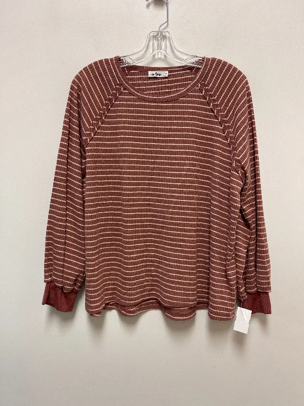 Top Long Sleeve By Clothes Mentor In Red, Size: M