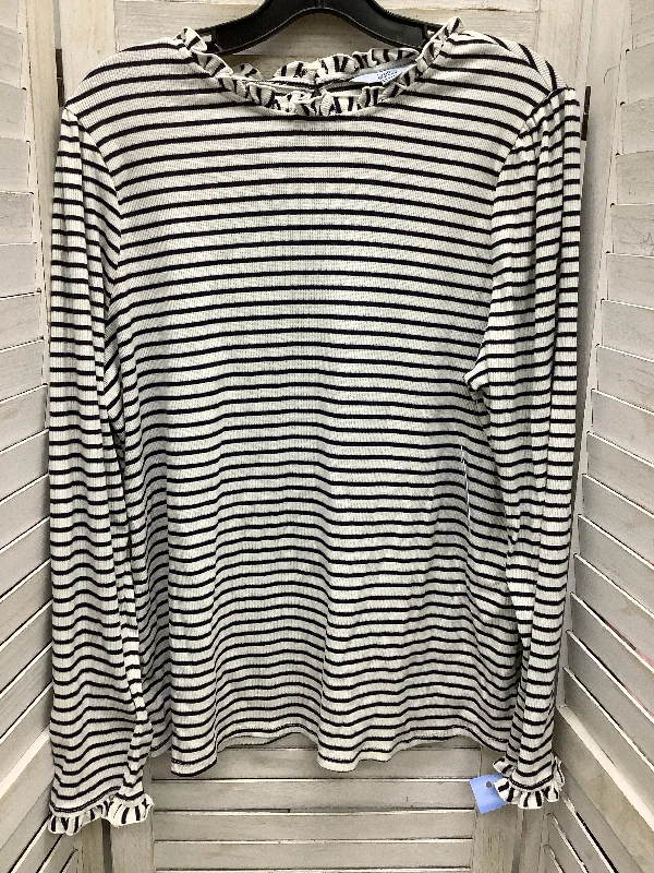 Top Long Sleeve By Croft And Barrow In Striped, Size: Xl