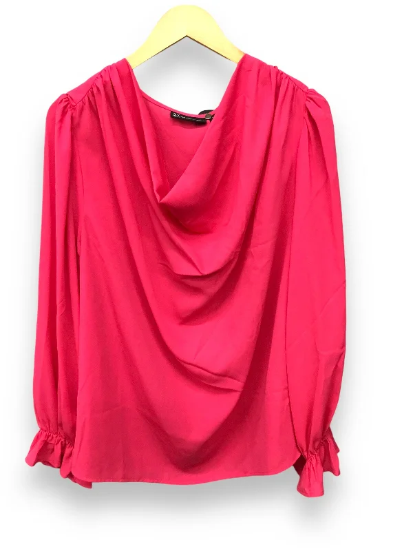 Top Long Sleeve By New York And Co In Pink, Size: Xxl