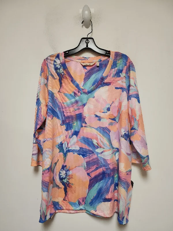 Top Long Sleeve By Soft Surroundings In Multi-colored, Size: L