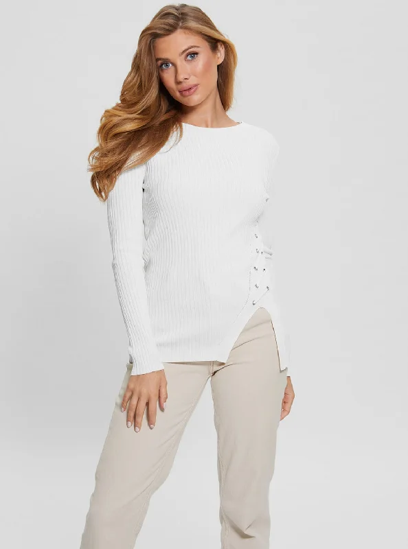 White Irmine Knit Top