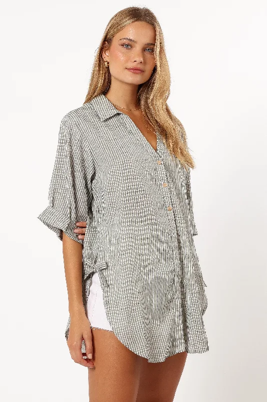 Wren Oversized Shirt - Olive