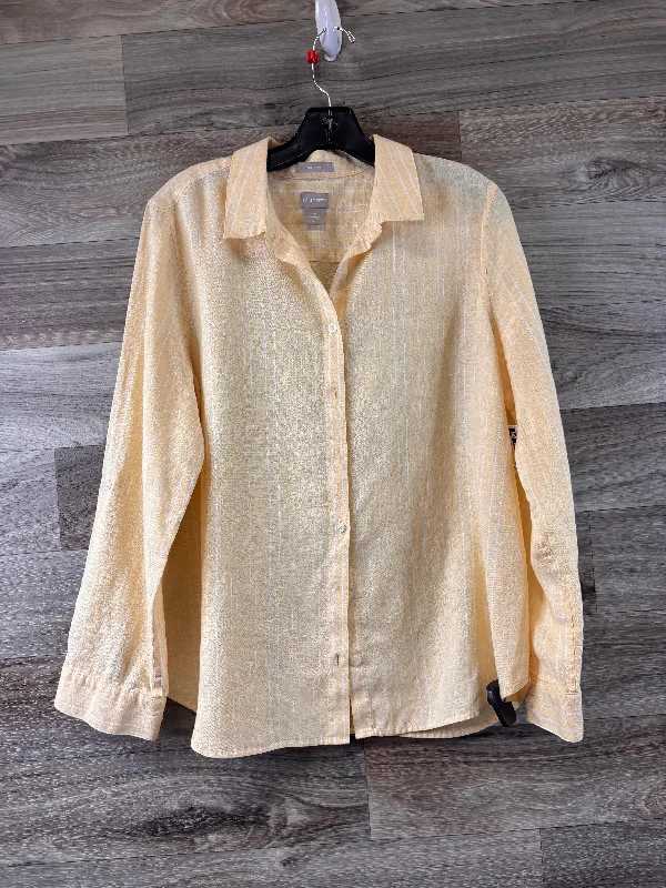 Yellow Top Long Sleeve Chicos, Size M