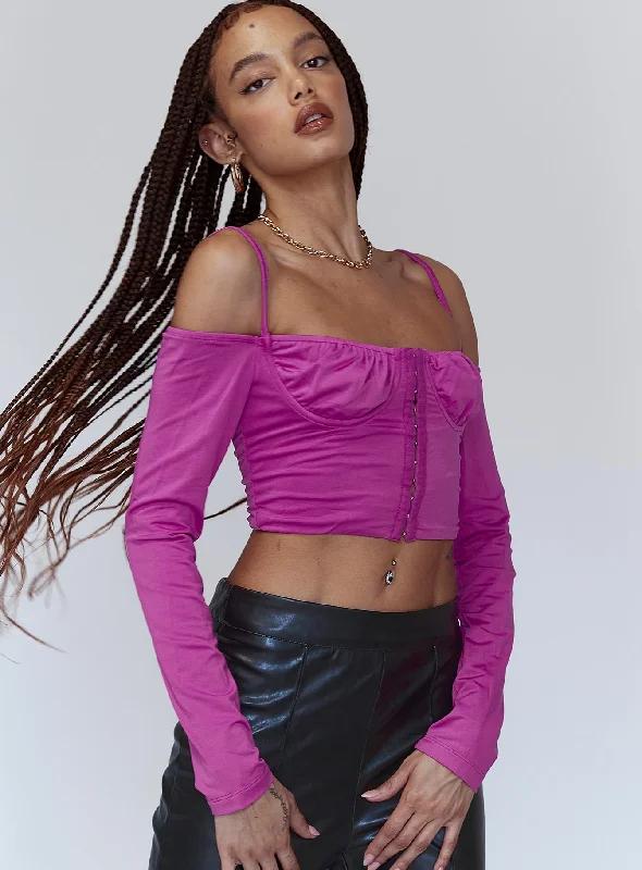 Zinnia Long Sleeve Top Purple