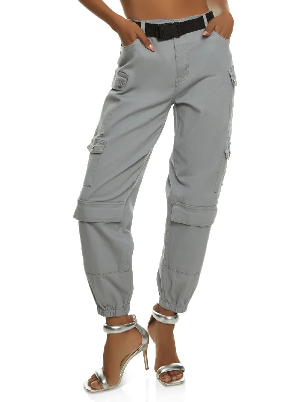 Almost Famous Belted Cargo Pocket Joggers