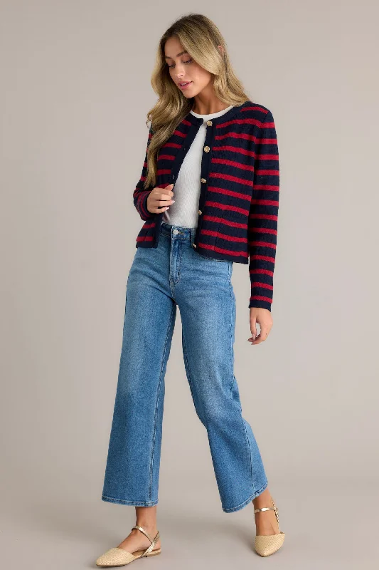 Into The Clouds Medium Wash Cropped Wide Leg Jeans