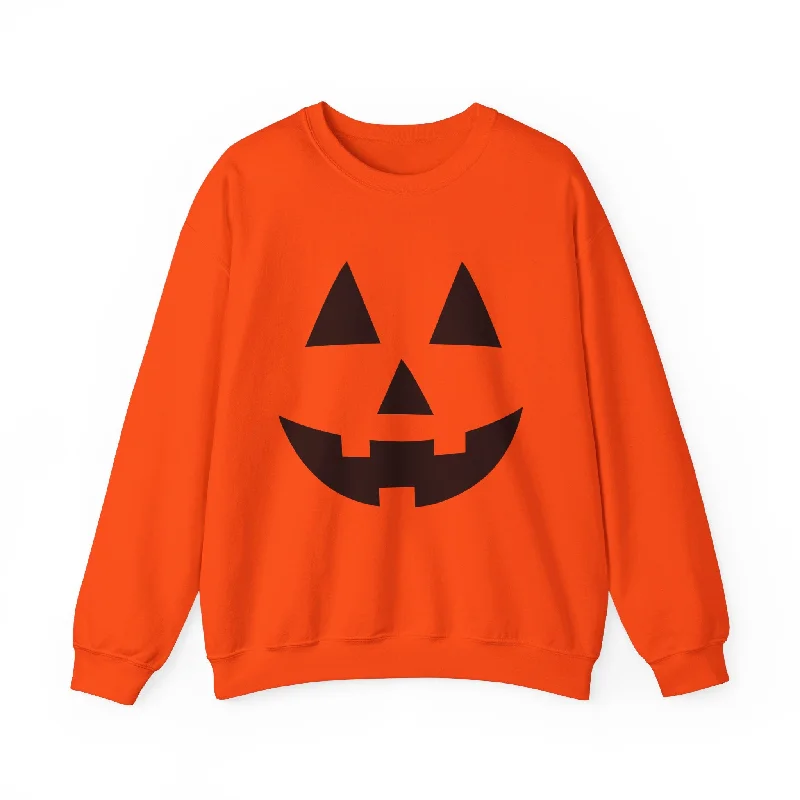 Jack-O-Lantern Face Unisex Heavy Blend Crewneck Unisex Graphic Sweatshirt