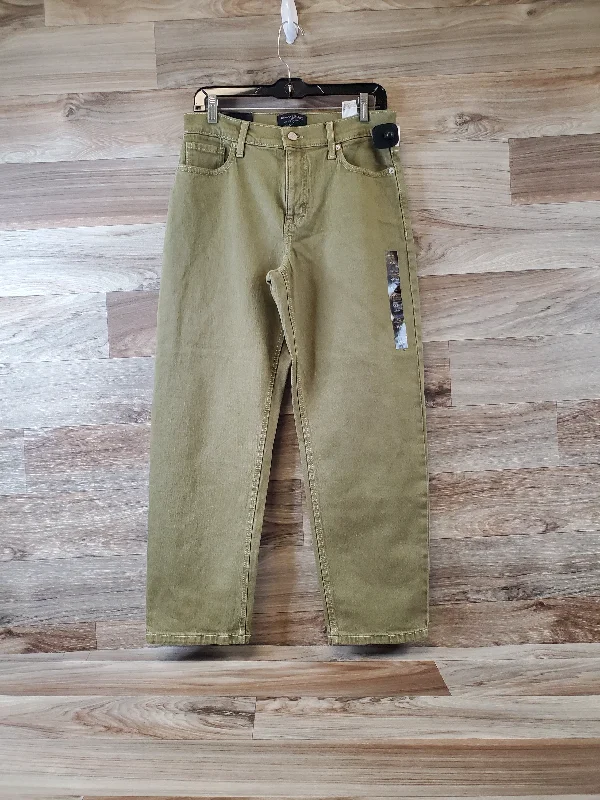 Jeans Straight By Banana Republic In Green Denim, Size: 6