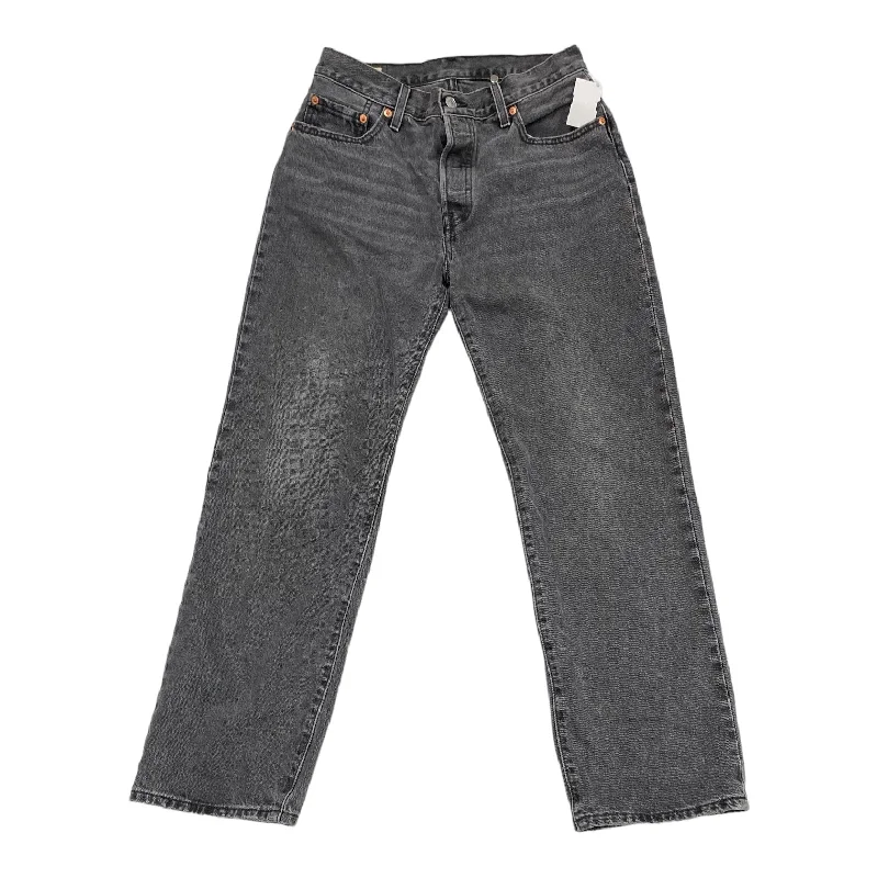 Jeans Straight By Levis In Black Denim, Size: 6