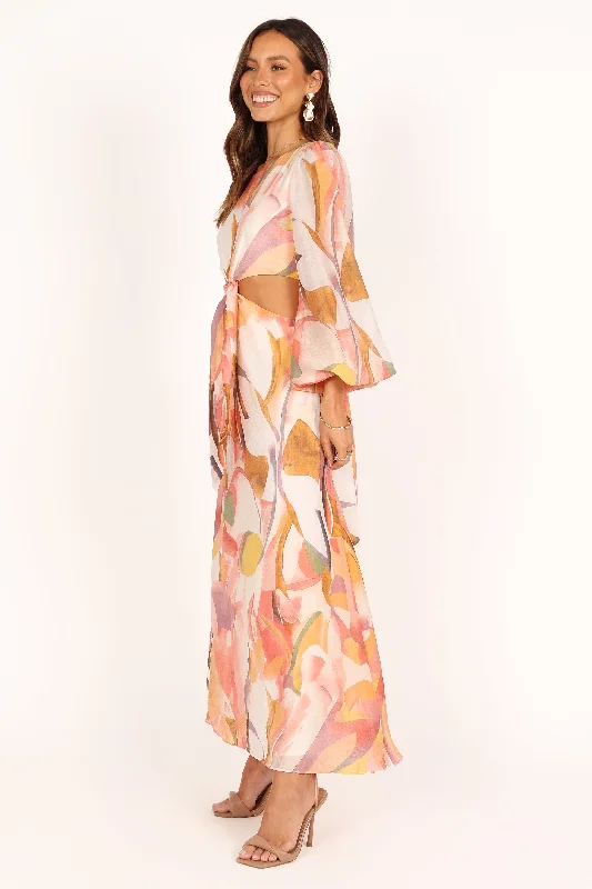 Laquin Long Sleeve Maxi Dress - Pink