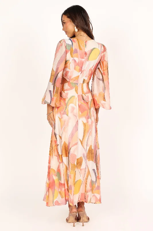 Laquin Long Sleeve Maxi Dress - Pink