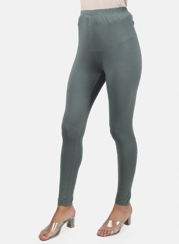 Womens Grey Plain Legging