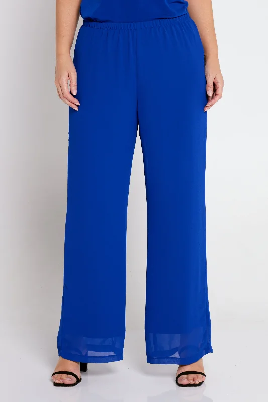 Rendezvous Chiffon Pants - Royal