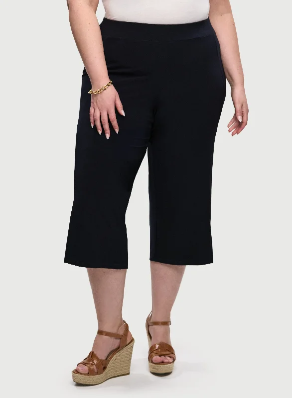 Side Slit Pull-On Capris