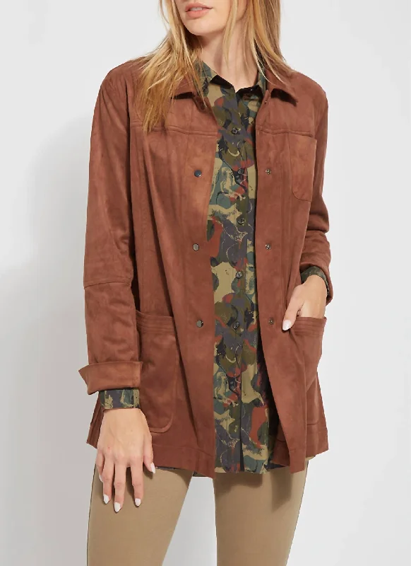 Abigail Suede Jacket In Harness