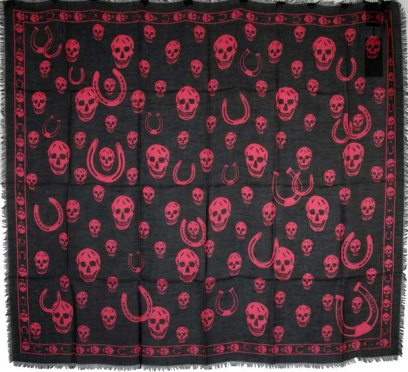 Alexander McQueen Women's  Modal / Silk Multiskull Print Scarf