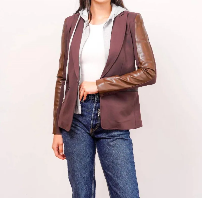 Alexandra Dickie Blazer In Chocolate