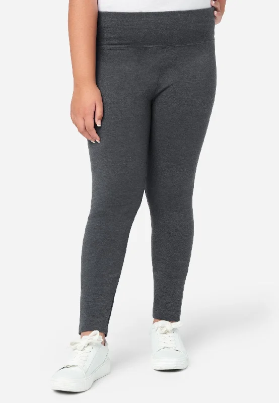 Casual High-Rise Full-Length Leggings