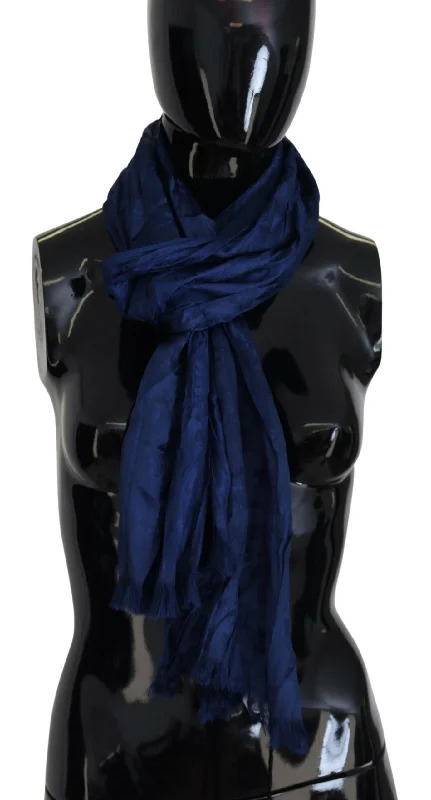 Costume National Silk Shawl Foulard Fringes Women's Scarf