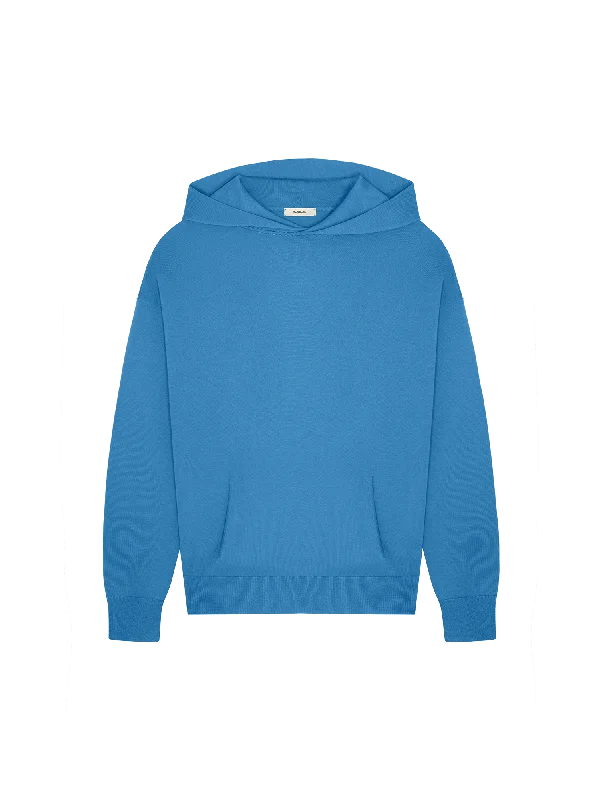 DNA Knitted Hoodie—geyser blue