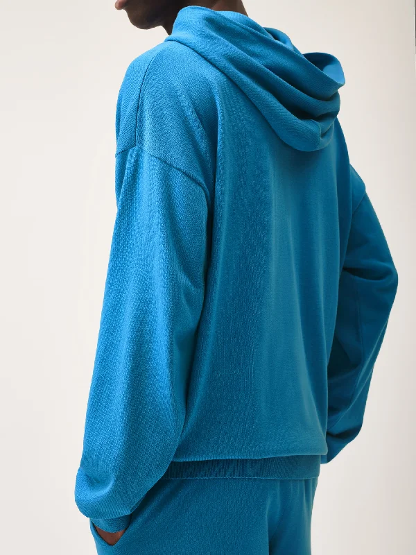 DNA Knitted Hoodie—geyser blue