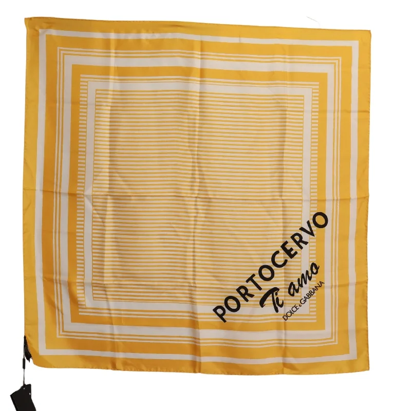 Dolce & Gabbana Elegant Striped Silk Square Women's Scarf