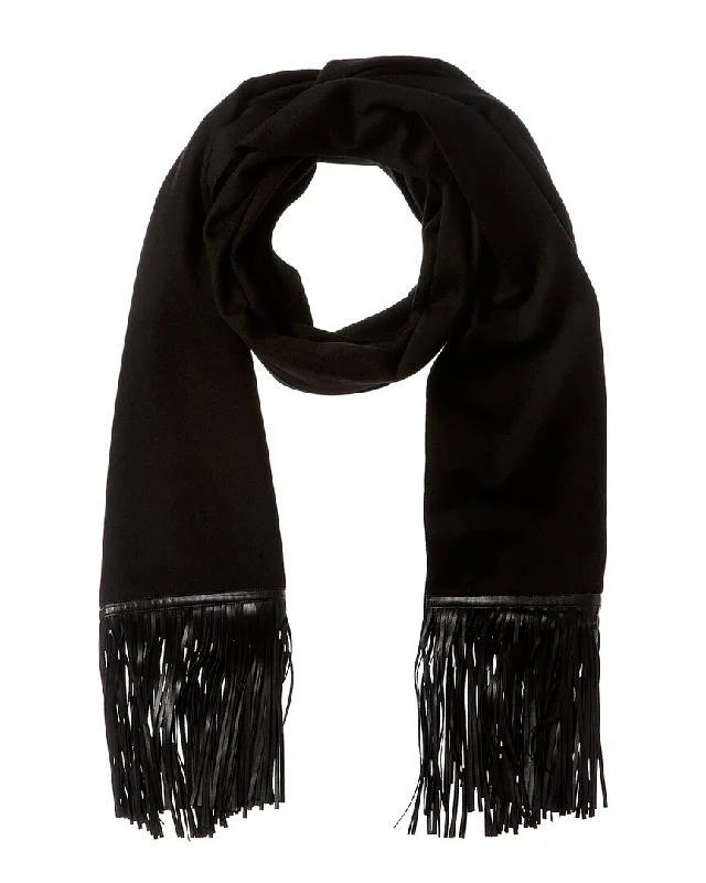 Ferragamo Cashmere & Leather Scarf