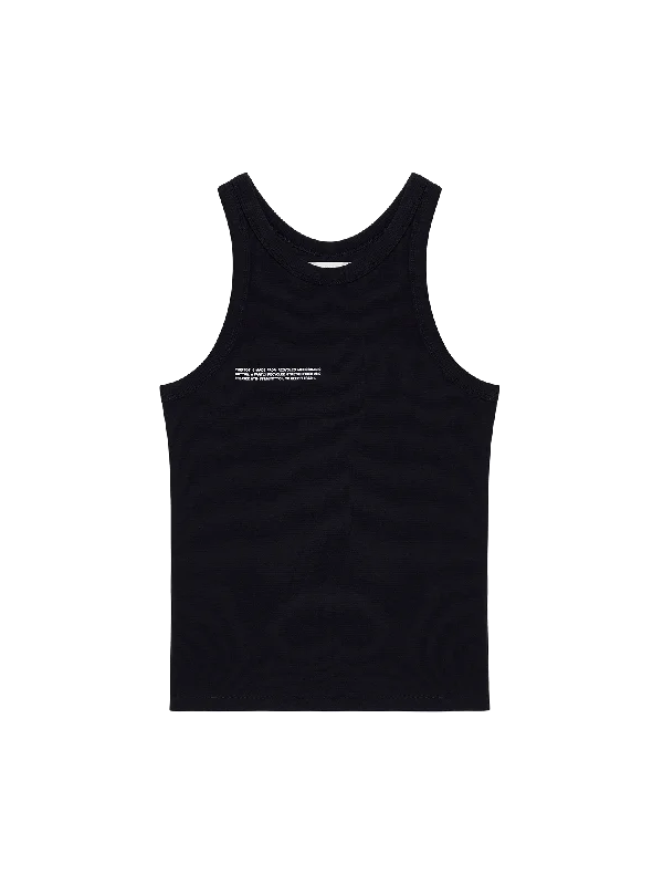 Women's Recycled Cotton Tank Top—black