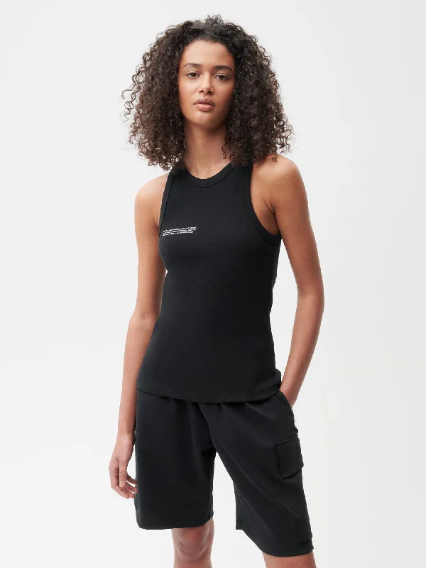 Women's Recycled Cotton Tank Top—black