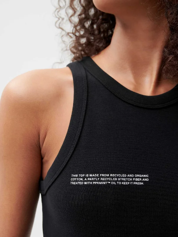 Women's Recycled Cotton Tank Top—black