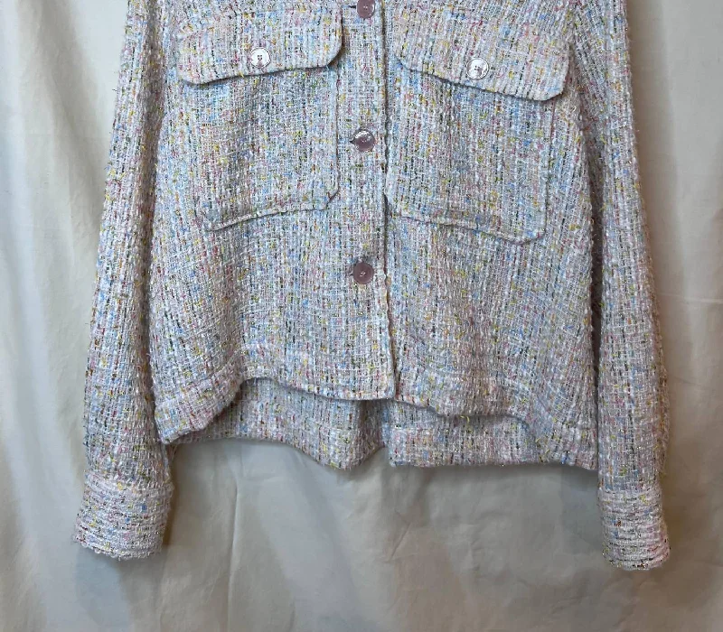 Women's Button Front Jacket In Multi