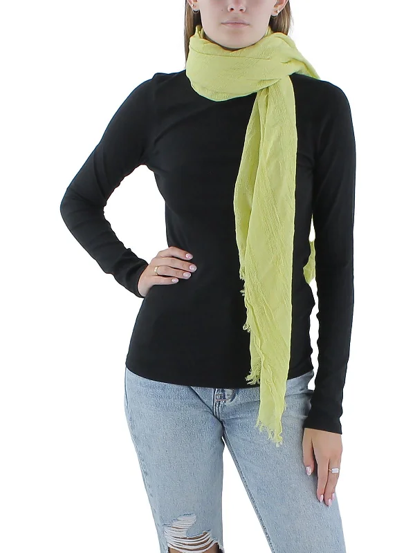 Womens Organic Cotton Fringe Scarf