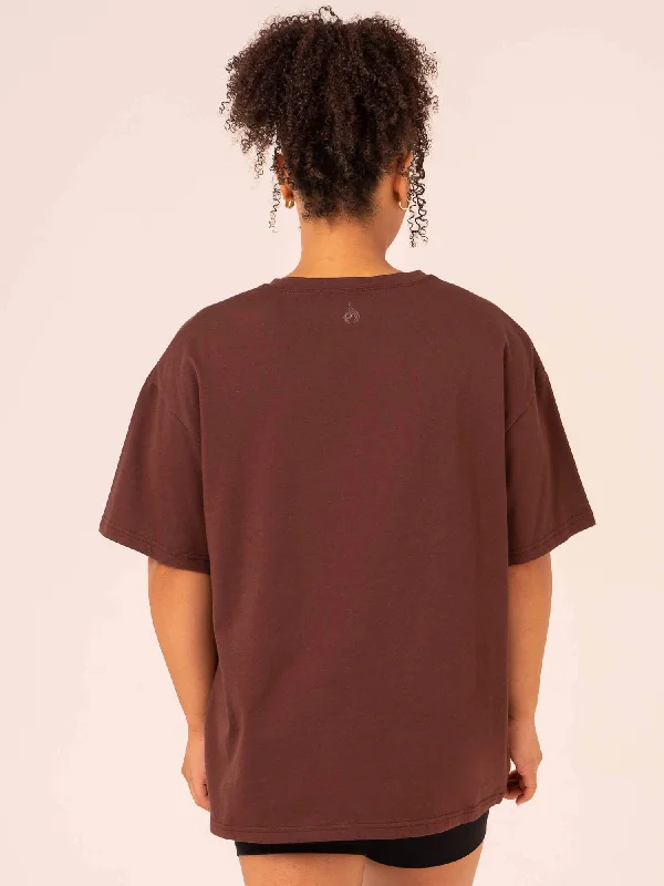 Retro Oversized T-Shirt - Chocolate