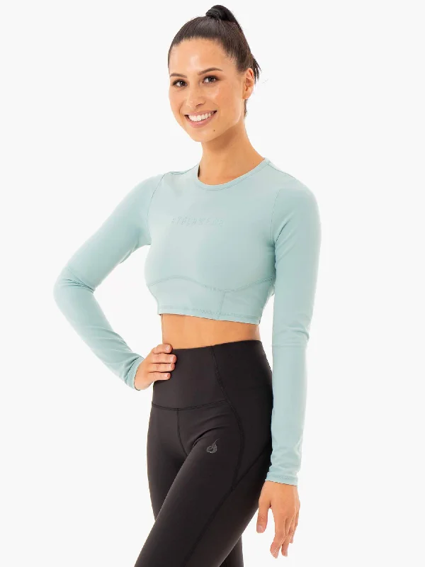 Sola Long Sleeve Top - Seafoam Blue