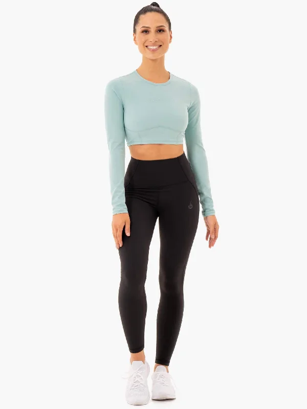 Sola Long Sleeve Top - Seafoam Blue