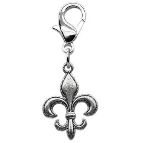 Fleur de Lis Charm with Lobster Claw Clasp