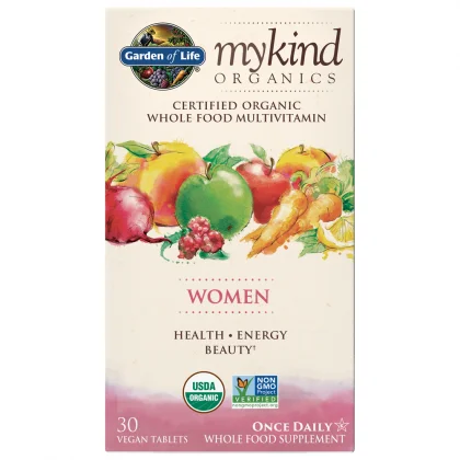 Garden Of Life mykind Organic Womens Multivitamins, 30 Count